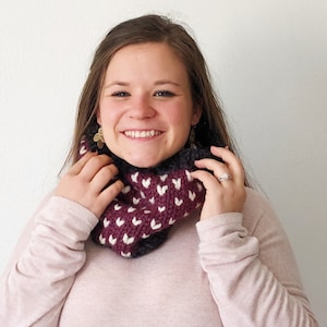 Knitting Pattern // Fair Isle, Beginner, Hearts, Market Prep, Cowl, Neck Warmer, Knit, Adult, Kids, Cozy, Cute, Quick // The Kimberly Cowl image 4