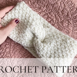 Crochet Pattern // Twist, Beginner, Simple, Market Prep, Earwarmer, Crocheting, Easy, Adult, Cozy, Textured, Quick // The Emily Headband