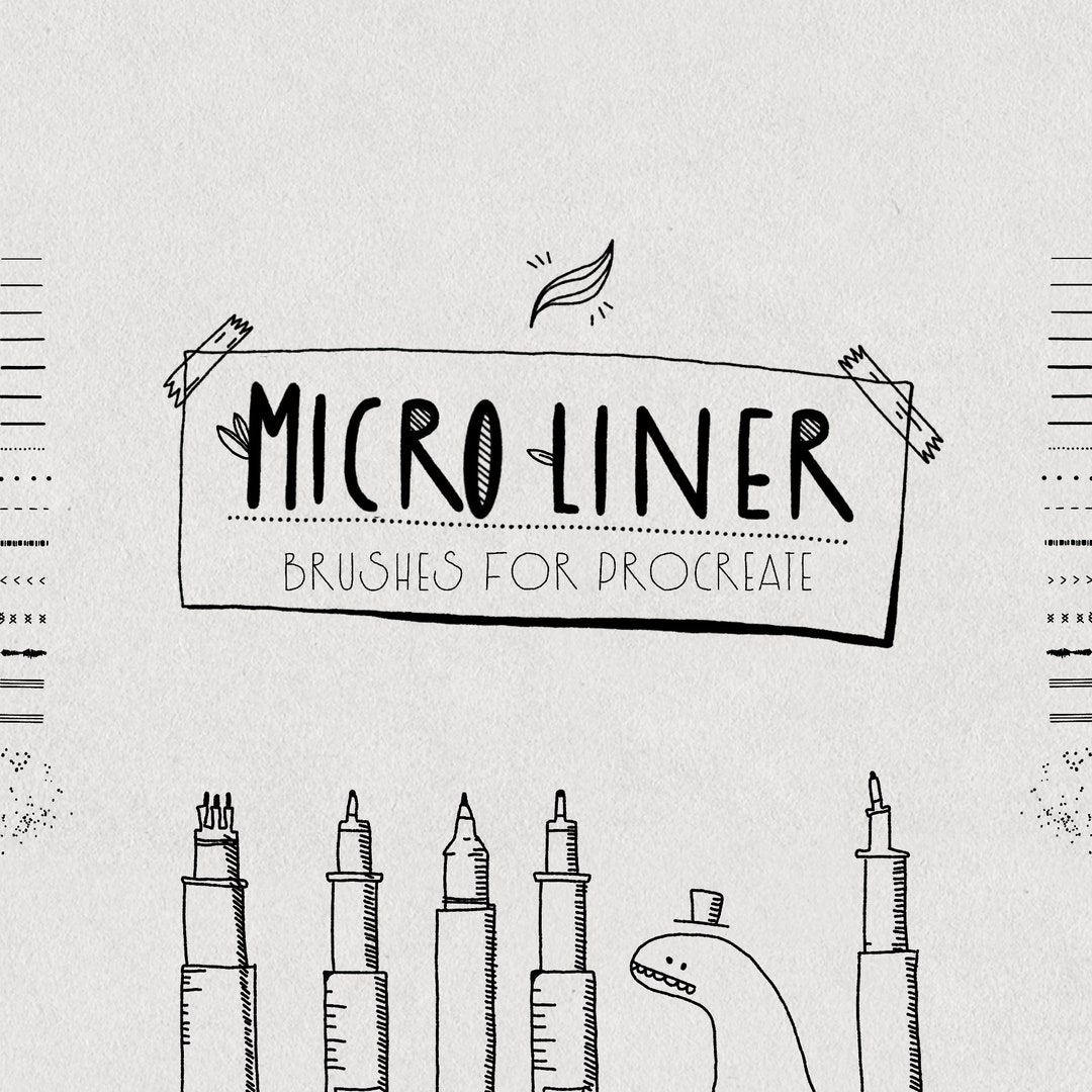 Micro Liner Brush Set for Procreate Etsy