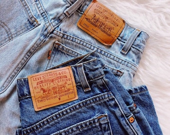 Levi vintage High Waist Blue Jeans - toutes tailles, tous styles, tous les lavages (clair, moyen, foncé), liste personnalisée remplie sur commande