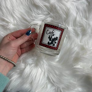 Vintage Cafe Mickey Mouse Disney Glass Mug - EUC image 2