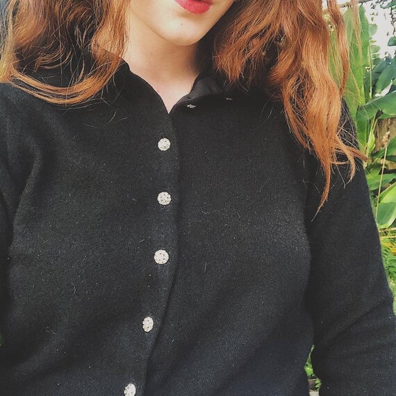 Vintage 1940s/50s Rhinestone Cashmere Cardigan