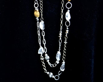 Swarovski Mixed Metal Strand Necklace
