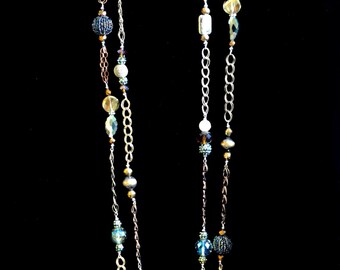 Indie Mixed Metals Necklace and Earrings