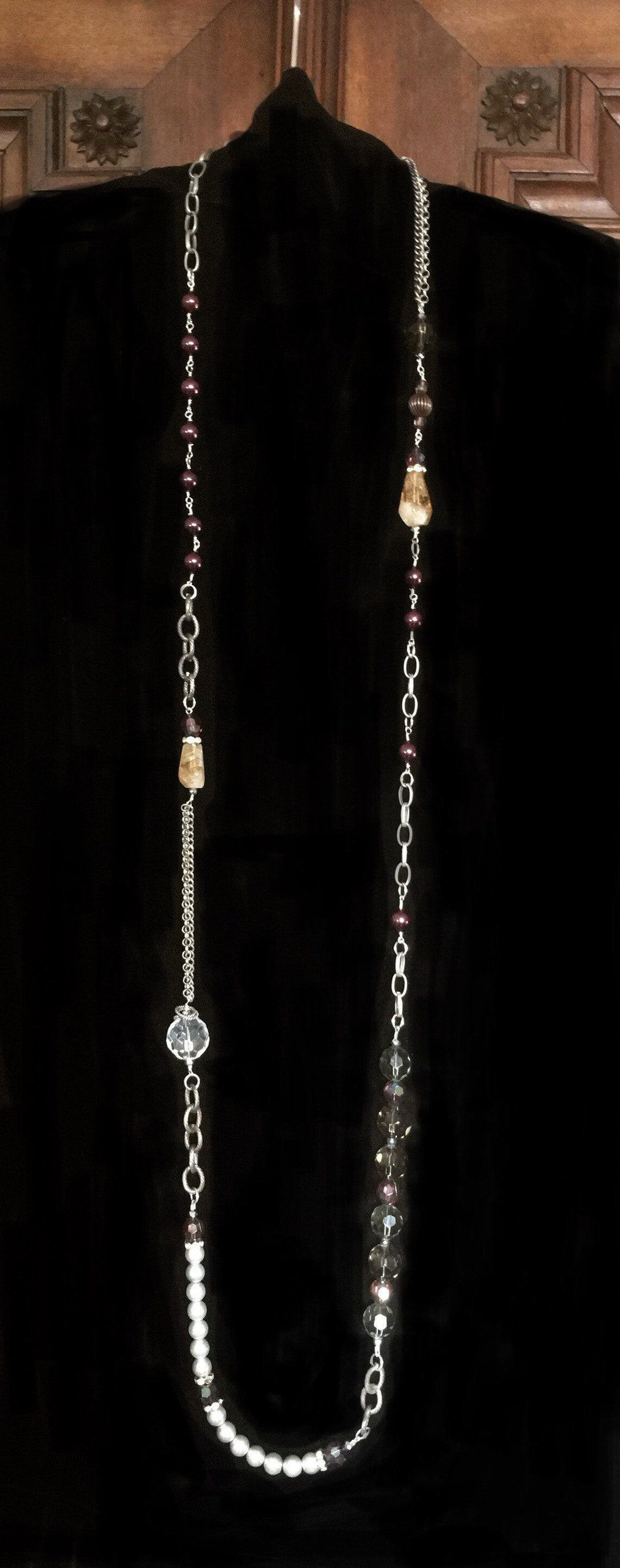 Classic Single Long Strand Necklace W/ Twist Bracelet Etsy