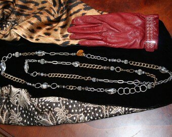 Swarovski Mixed Metal Strand Necklace