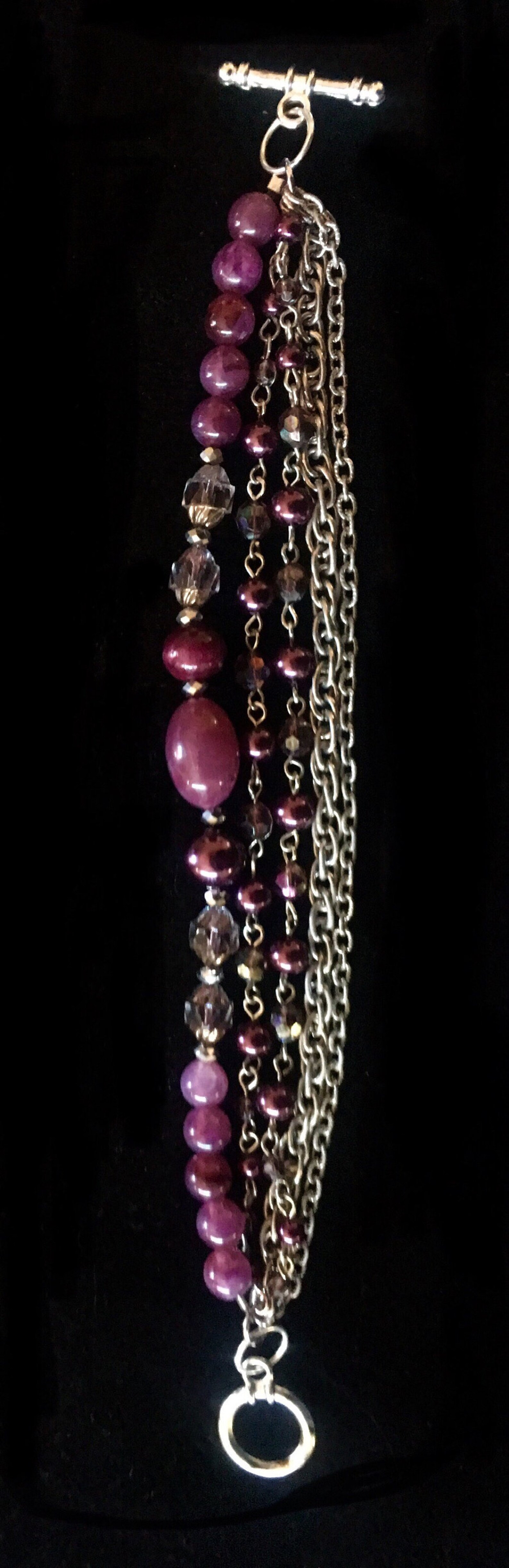 Mixed Metal Charm Statement Bracelets Etsy