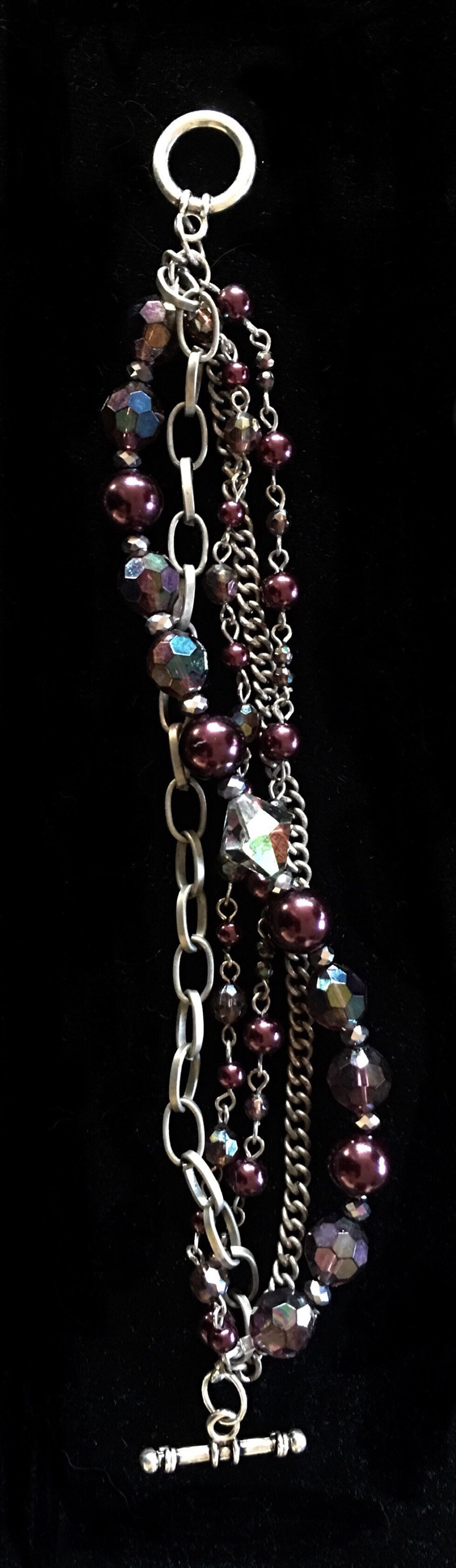 Classic Single Long Strand Necklace W/ Twist Bracelet Etsy