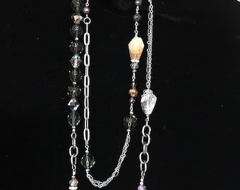 Classic Single Long Strand Necklace w/ Twist Bracelet