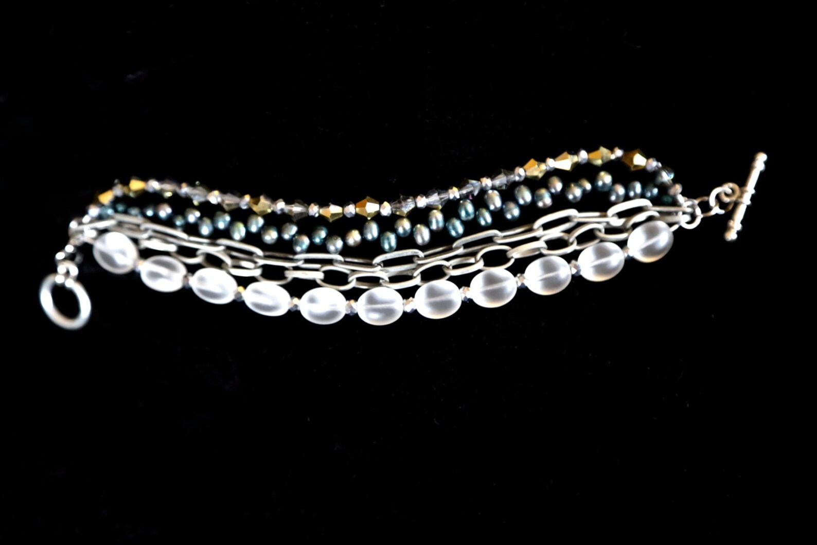 Classic Single Long Strand Necklace W/ Twist Bracelet Etsy