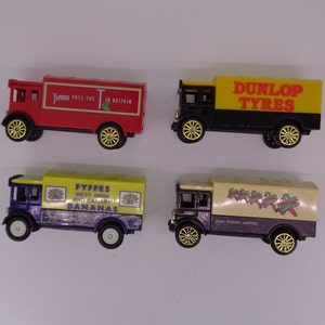 4x Vintage Corgi Cameo Collection AEC Van Fyffes Dunlop Typhoo JohnKnight - Made in Great Britain