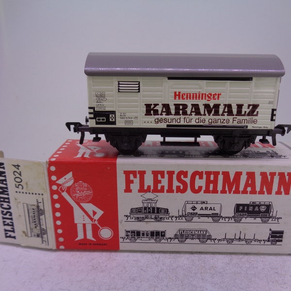 Vintage Fleischmann 5024 HO Gauge DB Henninger Brau Van "Karamalz" (Boxed)