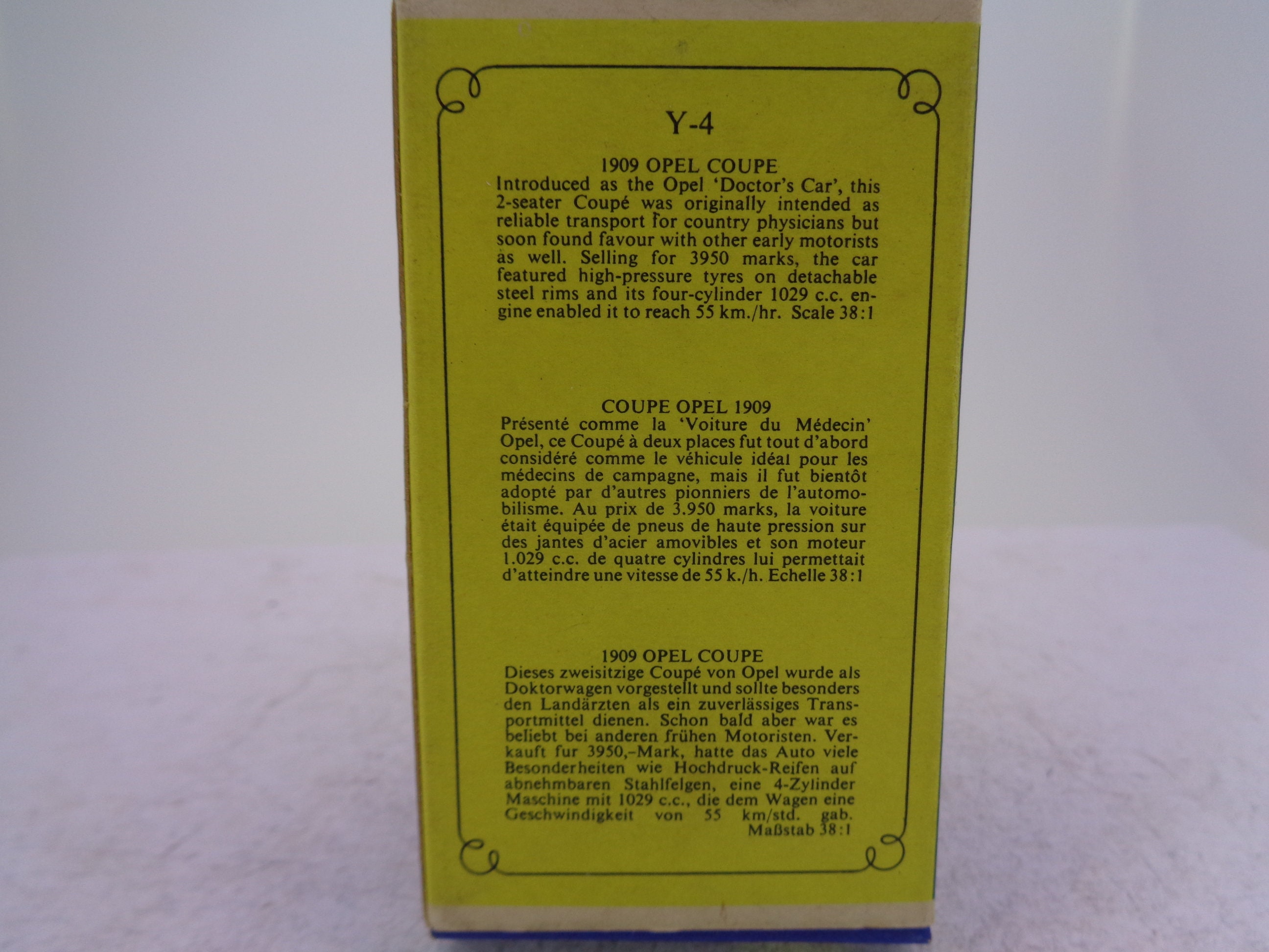 1960s Lesney Matchbox Models of Yesteryear Y-4 1909 Opel