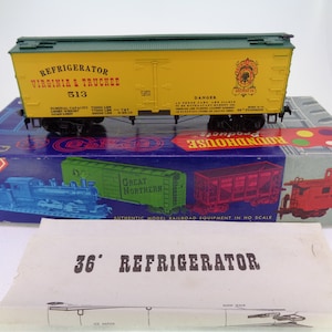 Vintage Roundhouse Railways HO Gauge 90812 36' Refrigerator Car Virginia & Truckee Wagon