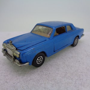Vintage Corgi Toys Diecast HJ Milliner Park Ward - Rolls Royce Silver Shadow Blue (Playworn)