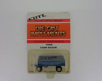 ERTL 1/64 Scale DieCast Implémente Ford Farm Wagon (Encadré)