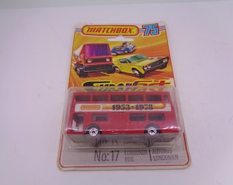 1976 Lesney Matchbox Superfast N.17f Londoner Bus &quot;Matchbox 1953-1978&quot; (Boxed)