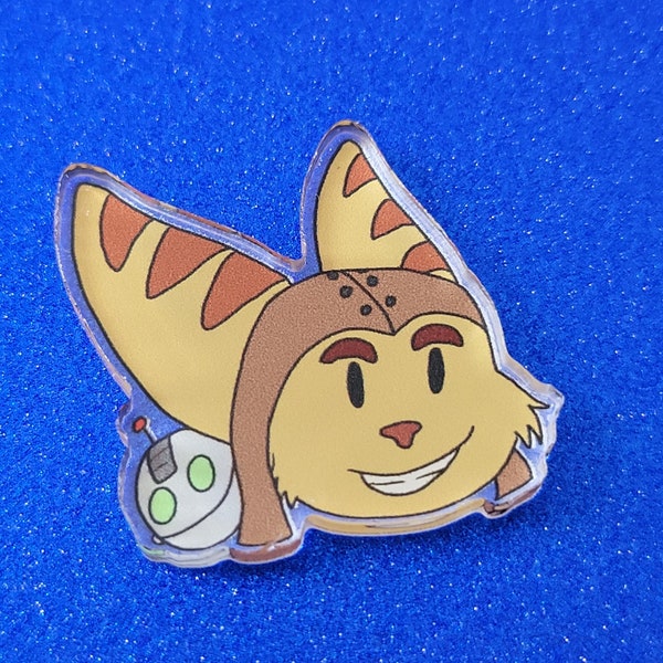 Ratchet and Clank inspired acrylic pin