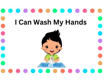 I Can Wash My Hands Social Story For Children, Digital Download, Social Story For Children With Autism, Special Education, Sensory