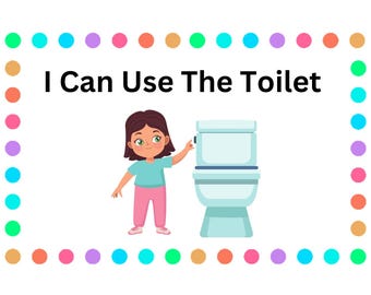 I Can Use The Toilet Social Story For Children, Potty Training, Digital Download, Social Story For Children With Autism, Special Education