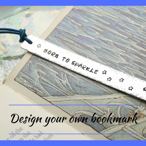 Personalised solid bookmark, handmade gift for book lover, father's day gift