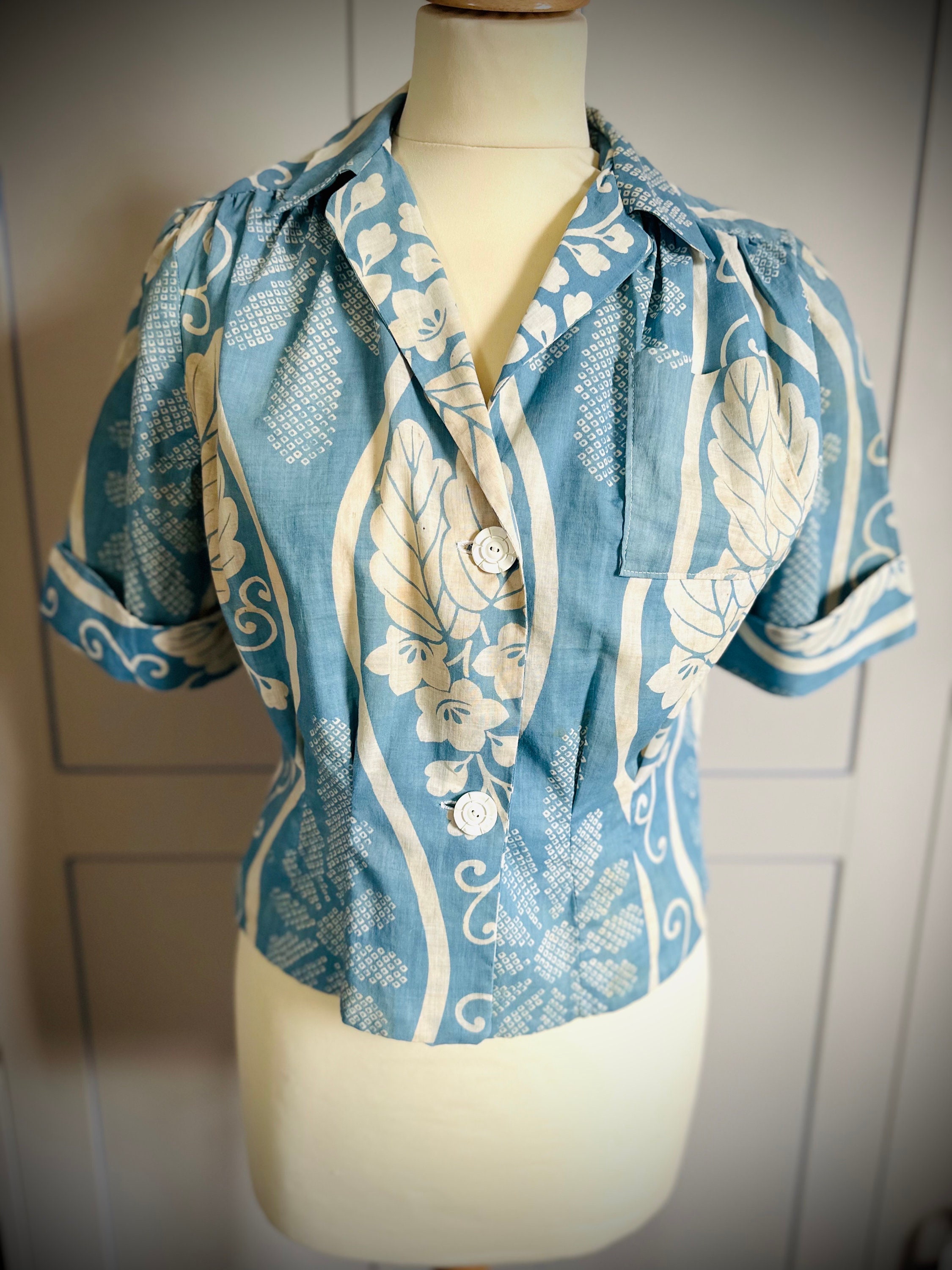 【新品】VINTAGE LIKE DOLLY BLOUSE Dolly Does Vintage 1940s Blouse - Etsy