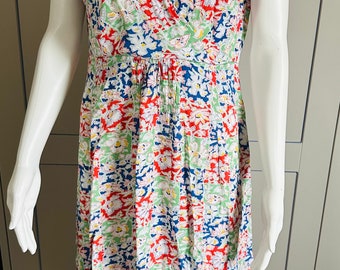 1940s Floral Cotton Dress