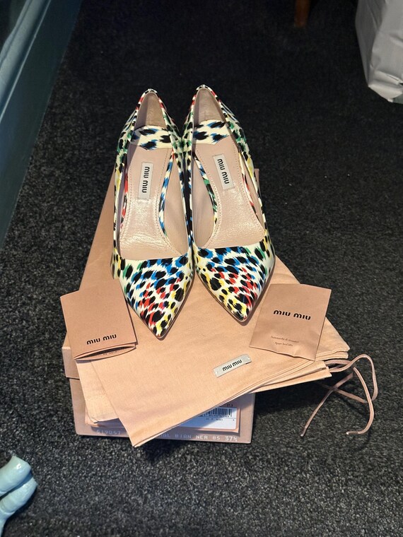 Miu Miu high heeled multicoloured leopard print s… - image 10