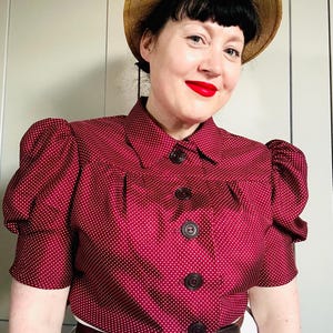 Dolly Does Vintage handmade  1930s/40s Polka Dot Blouse