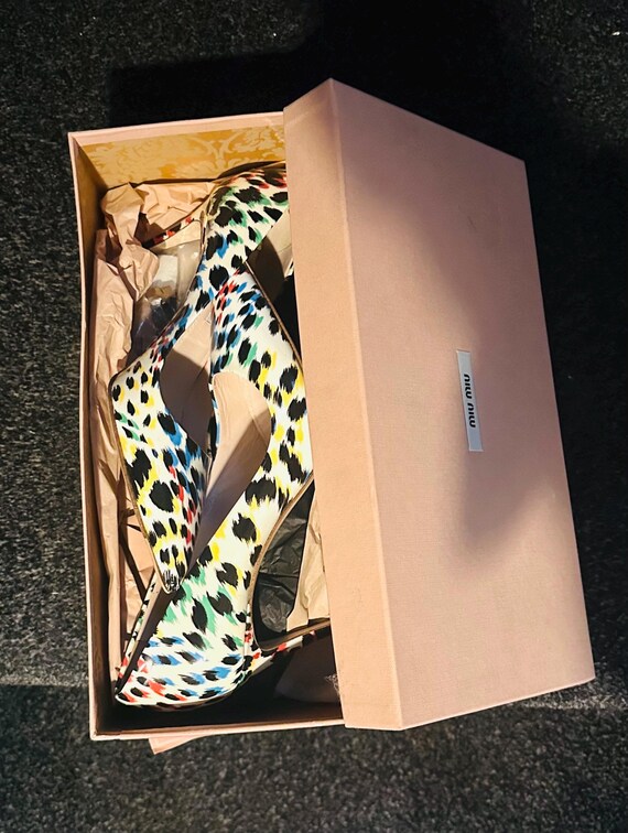Miu Miu high heeled multicoloured leopard print s… - image 2