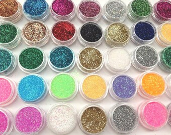 10 X Glitter Pots - Eye Shadow Glitter Lips Glitter Tattoo Glitter Eyes Face Painting Face And Body Nail Art