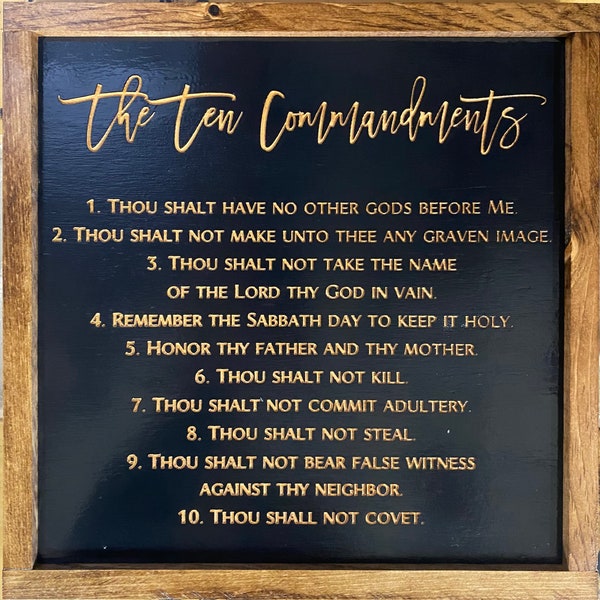 Ten Commandment sign