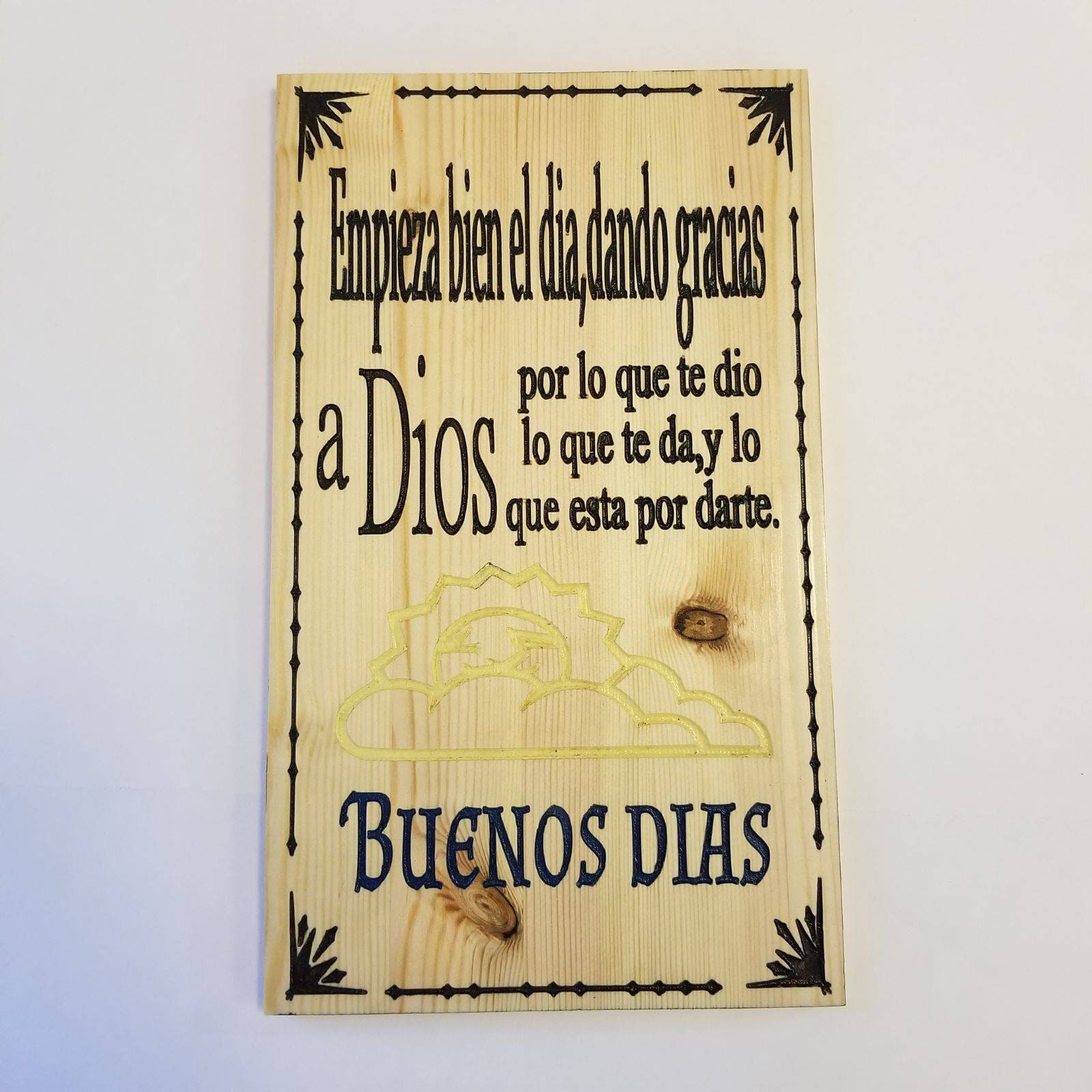 Buenos Dias Wooden Sign - Etsy