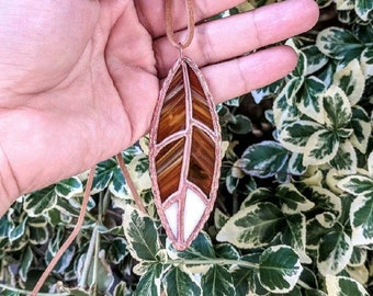 Necklace- Stained Glass Feather