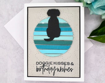 Dog Birthday Card: Handmade Stampin Up, Happy Birthday to your Dog Lover Friends and Family, Blank Inside