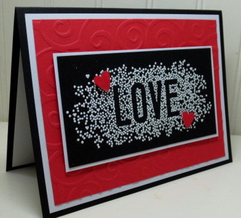 Handmade LOVE Card: Stampin Up, Anniversary or Loved One Card image 3