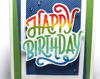 Stampin Up Masculine Birthday Card: Handmade Birthday with Gift Card Holder