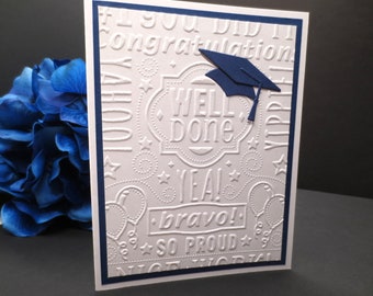 Graduation Card Personalised Handmade Large 8x8 inch size