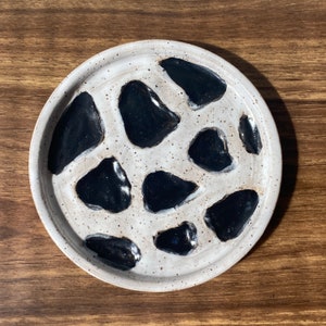 Cow Print Trinket Tray | Small Ceramic Plate