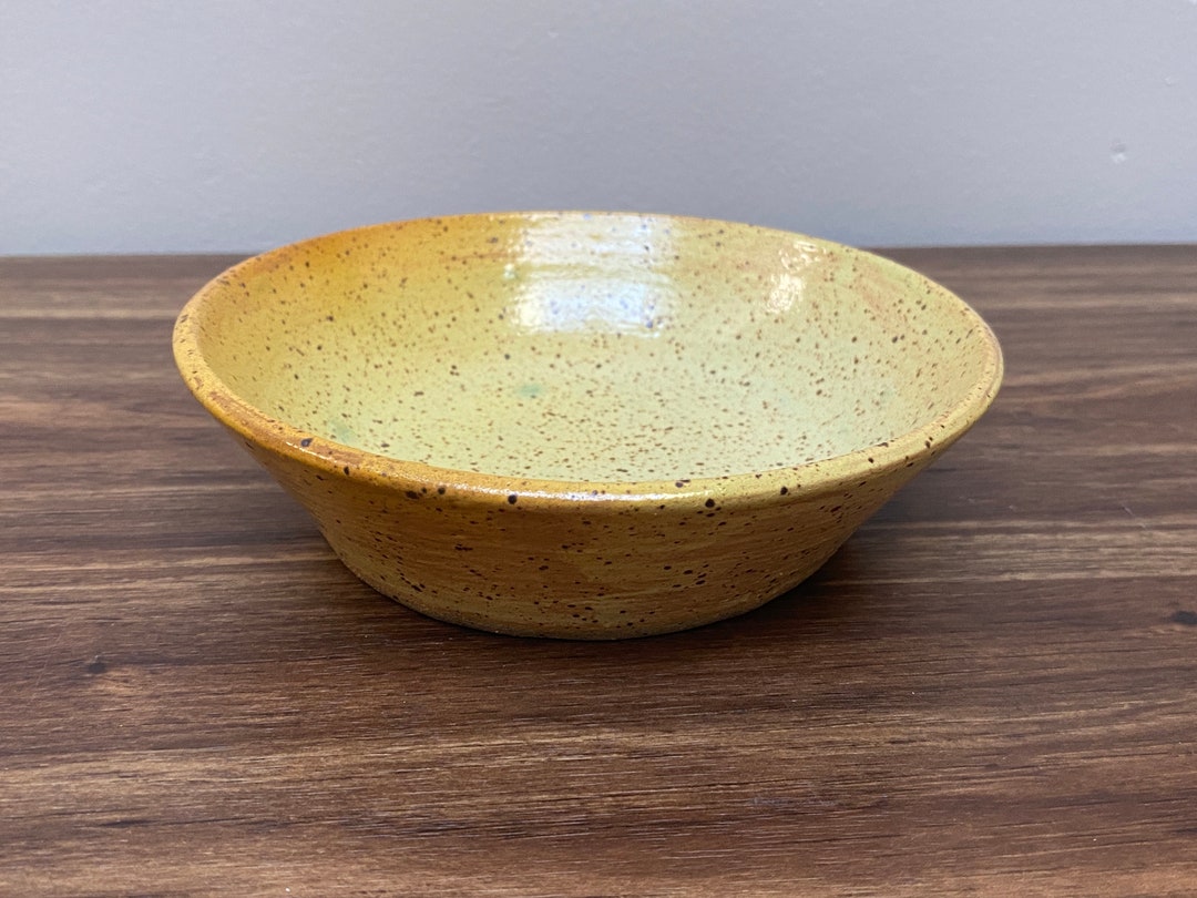 Yellow Speckled Snack Bowl Small Ceramic Bowl Etsy