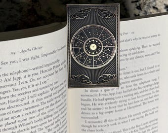 Astrology Bookmark - Brass Metal Etched Bookmark with Zodiac Signs