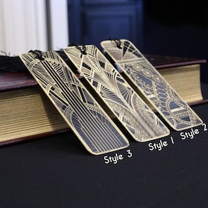 Art Deco Brass Bookmarks Bild 6