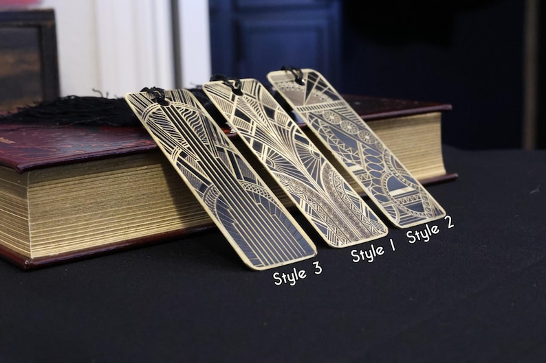 Art Deco Brass Bookmarks Bild 6
