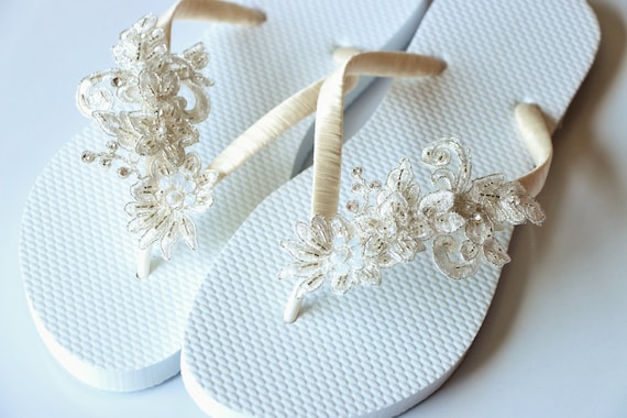 etsy bridal flip flops