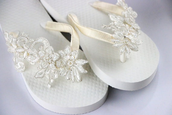 flower girl flip flops