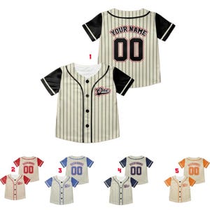 Camiseta de béisbol personalizada, camiseta de béisbol personalizada, camiseta de béisbol para adultos y niños, camiseta de béisbol para primer cumpleaños, camiseta de béisbol para bebé niño