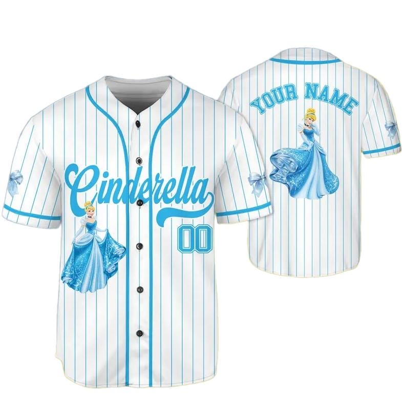 Discover Custom DN Princess Cinde Brave Baseball Jersey