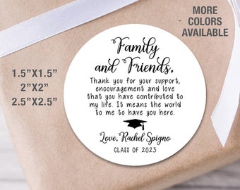 Custom Graduation Favor Stickers, Graduation Decorations 2026, Custom Graduation Thank You Stickers, Graduation Party Favor Stickers, 5G