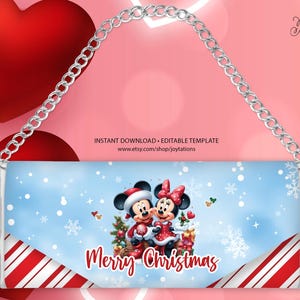 Emballage de sac à main barre chocolatée Hershey's Noël Mickey Mouse 1,55 oz, cadeau classe Noël Mickey Mouse, emballage barre chocolatée Disney, 9 M