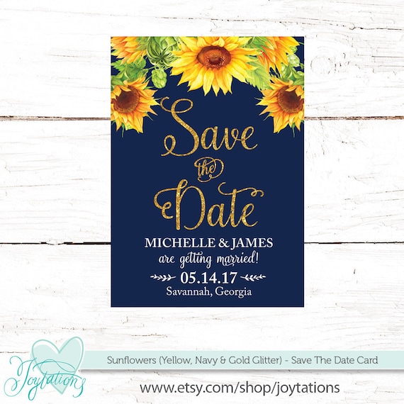 DIGITAL Printable JPG PDF Save the date Post Card Navy and Gold Confetti #105ASD